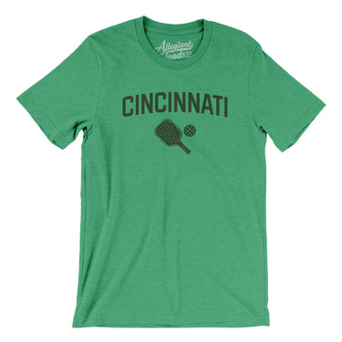 Cincinnati Pickleball Men/Unisex T-Shirt-Heather Kelly-Allegiant Goods Co. Vintage Sports Apparel