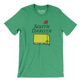 South Dakota Golf Men/Unisex T-Shirt-Heather Kelly-Allegiant Goods Co. Vintage Sports Apparel