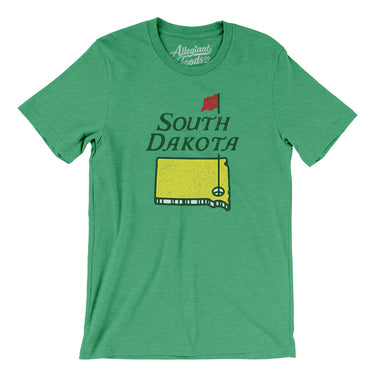 South Dakota Golf Men/Unisex T-Shirt-Heather Kelly-Allegiant Goods Co. Vintage Sports Apparel