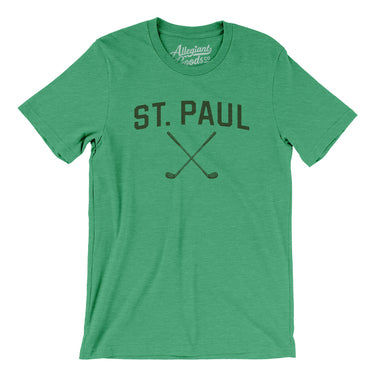St. Paul Golf Men/Unisex T-Shirt-Heather Kelly-Allegiant Goods Co. Vintage Sports Apparel