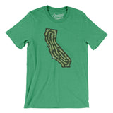 California Golf Course Men/Unisex T-Shirt-Heather Kelly-Allegiant Goods Co. Vintage Sports Apparel
