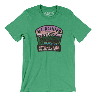 Mt. Rainier National Park Badge Men/Unisex T-Shirt-Allegiant Goods Co. Vintage Sports Apparel