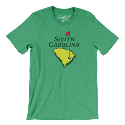 South Carolina Golf Men/Unisex T-Shirt-Heather Kelly-Allegiant Goods Co. Vintage Sports Apparel