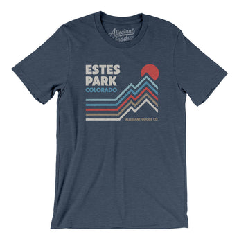 Estes Park Colorado Men/Unisex T-Shirt-Heather Navy-Allegiant Goods Co. Vintage Sports Apparel