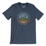Lone Cone Colorado Retro Badge Men/Unisex T-Shirt-Heather Navy-Allegiant Goods Co. Vintage Sports Apparel