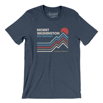 Mount Washington New Hampshire Men/Unisex T-Shirt-Heather Navy-Allegiant Goods Co. Vintage Sports Apparel