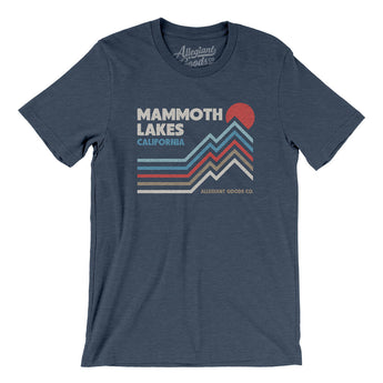 Mammoth Lakes California Men/Unisex T-Shirt-Heather Navy-Allegiant Goods Co. Vintage Sports Apparel