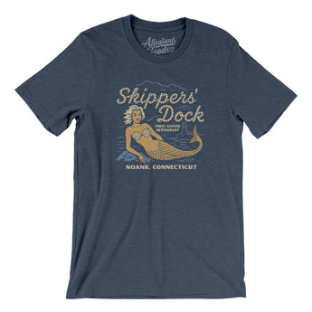 Skipper's Dock Connecticut Men/Unisex T-Shirt-Heather Navy-Allegiant Goods Co. Vintage Sports Apparel