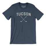 Tucson Golf Men/Unisex T-Shirt-Heather Navy-Allegiant Goods Co. Vintage Sports Apparel