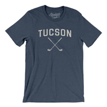 Tucson Golf Men/Unisex T-Shirt-Heather Navy-Allegiant Goods Co. Vintage Sports Apparel