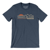 Valley Of Fire Sunset Men/Unisex T-Shirt-Heather Navy-Allegiant Goods Co. Vintage Sports Apparel