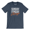 Sunday Funday Chicago Men/Unisex T-Shirt-Heather Navy-Allegiant Goods Co. Vintage Sports Apparel
