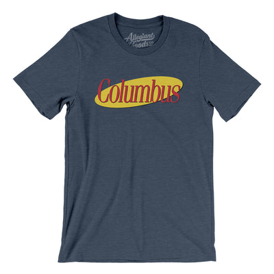 Columbus Seinfeld Men/Unisex T-Shirt-Heather Navy-Allegiant Goods Co. Vintage Sports Apparel