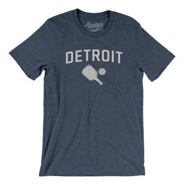 Detroit Pickleball Men/Unisex T-Shirt-Heather Navy-Allegiant Goods Co. Vintage Sports Apparel