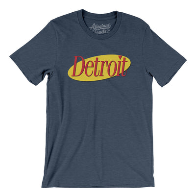 Detroit Seinfeld Men/Unisex T-Shirt-Heather Navy-Allegiant Goods Co. Vintage Sports Apparel