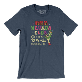 Nevada Club Las Vegas Men/Unisex T-Shirt-Heather Navy-Allegiant Goods Co. Vintage Sports Apparel