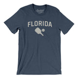 Florida Pickleball Men/Unisex T-Shirt-Heather Navy-Allegiant Goods Co. Vintage Sports Apparel