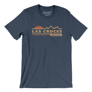 Las Cruces Mountain Sunset Men/Unisex T-Shirt-Heather Navy-Allegiant Goods Co. Vintage Sports Apparel
