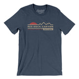 Red Rock Canyon Sunset Men/Unisex T-Shirt-Heather Navy-Allegiant Goods Co. Vintage Sports Apparel