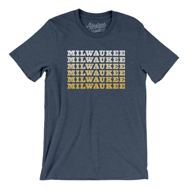 Milwaukee Repeat Men/Unisex T-Shirt-Heather Navy-Allegiant Goods Co. Vintage Sports Apparel