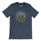 Bastrop Texas Retro Badge Men/Unisex T-Shirt-Heather Navy-Allegiant Goods Co. Vintage Sports Apparel
