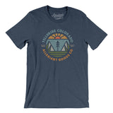 Telluride Colorado Retro Badge Men/Unisex T-Shirt-Heather Navy-Allegiant Goods Co. Vintage Sports Apparel