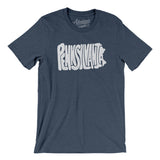 Pennsylvania State Shape Text Men/Unisex T-Shirt-Allegiant Goods Co. Vintage Sports Apparel