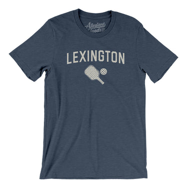 Lexington Pickleball Men/Unisex T-Shirt-Heather Navy-Allegiant Goods Co. Vintage Sports Apparel