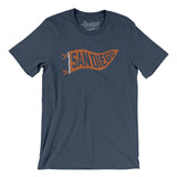 San Diego Pennant Men/Unisex T-Shirt-Heather Navy-Allegiant Goods Co. Vintage Sports Apparel