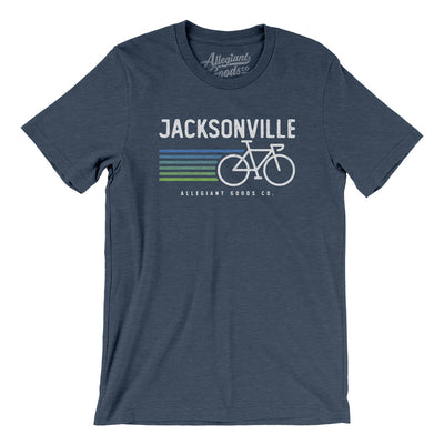 Jacksonville Cycling Men/Unisex T-Shirt-Heather Navy-Allegiant Goods Co. Vintage Sports Apparel