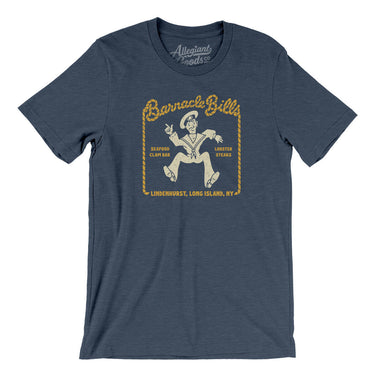 Barnacle Bills Long Island Men/Unisex T-Shirt-Heather Navy-Allegiant Goods Co. Vintage Sports Apparel