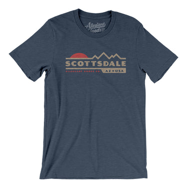Scottsdale Mountain Sunset Men/Unisex T-Shirt-Heather Navy-Allegiant Goods Co. Vintage Sports Apparel