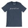 Austin Friends Men/Unisex T-Shirt-Heather Navy-Allegiant Goods Co. Vintage Sports Apparel