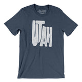 Utah State Shape Text Men/Unisex T-Shirt-Allegiant Goods Co. Vintage Sports Apparel