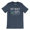 Detroit Cycling Men/Unisex T-Shirt-Heather Navy-Allegiant Goods Co. Vintage Sports Apparel
