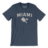 Miami Pickleball Men/Unisex T-Shirt-Heather Navy-Allegiant Goods Co. Vintage Sports Apparel