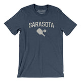 Sarasota Pickleball Men/Unisex T-Shirt-Heather Navy-Allegiant Goods Co. Vintage Sports Apparel