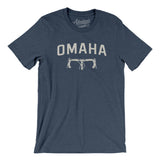 Omaha Cycling Men/Unisex T-Shirt-Heather Navy-Allegiant Goods Co. Vintage Sports Apparel