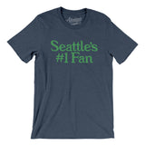Seattle's Number 1 Fan Men/Unisex T-Shirt-Heather Navy-Allegiant Goods Co. Vintage Sports Apparel