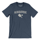 Albuquerque Pickleball Men/Unisex T-Shirt-Heather Navy-Allegiant Goods Co. Vintage Sports Apparel