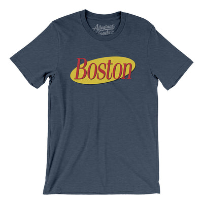 Boston Seinfeld Men/Unisex T-Shirt-Heather Navy-Allegiant Goods Co. Vintage Sports Apparel