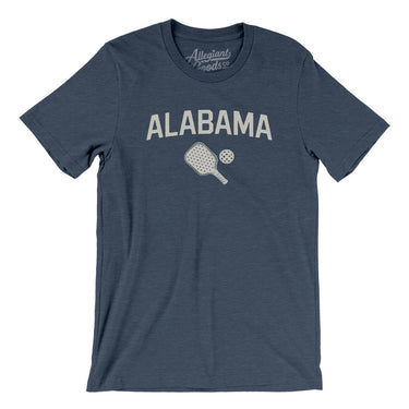 Alabama Pickleball Men/Unisex T-Shirt-Heather Navy-Allegiant Goods Co. Vintage Sports Apparel