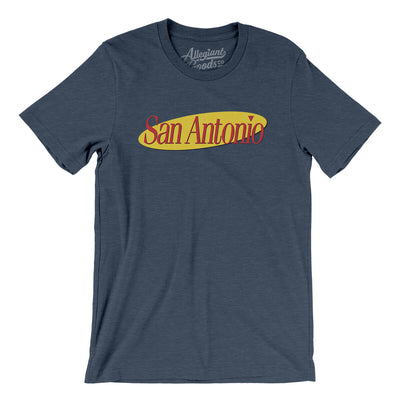 San Antonio Seinfeld Men/Unisex T-Shirt-Heather Navy-Allegiant Goods Co. Vintage Sports Apparel