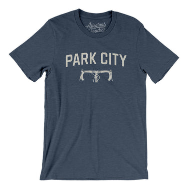 Park City Cycling Men/Unisex T-Shirt-Heather Navy-Allegiant Goods Co. Vintage Sports Apparel