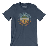 Alvord Oregon Retro Badge Men/Unisex T-Shirt-Heather Navy-Allegiant Goods Co. Vintage Sports Apparel
