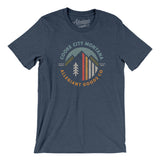 Cooke City Montana Retro Badge Men/Unisex T-Shirt-Heather Navy-Allegiant Goods Co. Vintage Sports Apparel