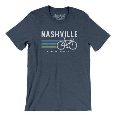 Nashville Cycling Men/Unisex T-Shirt-Heather Navy-Allegiant Goods Co. Vintage Sports Apparel
