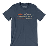 Cañon City Mountain Sunset Men/Unisex T-Shirt-Heather Navy-Allegiant Goods Co. Vintage Sports Apparel