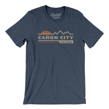 Cañon City Mountain Sunset Men/Unisex T-Shirt-Heather Navy-Allegiant Goods Co. Vintage Sports Apparel