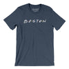 Boston Friends Men/Unisex T-Shirt-Heather Navy-Allegiant Goods Co. Vintage Sports Apparel